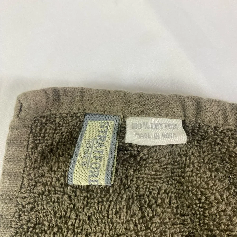 Embellished Brown & Olive Decorative Hand Towels - Luxury Accent Pair Jeweled
